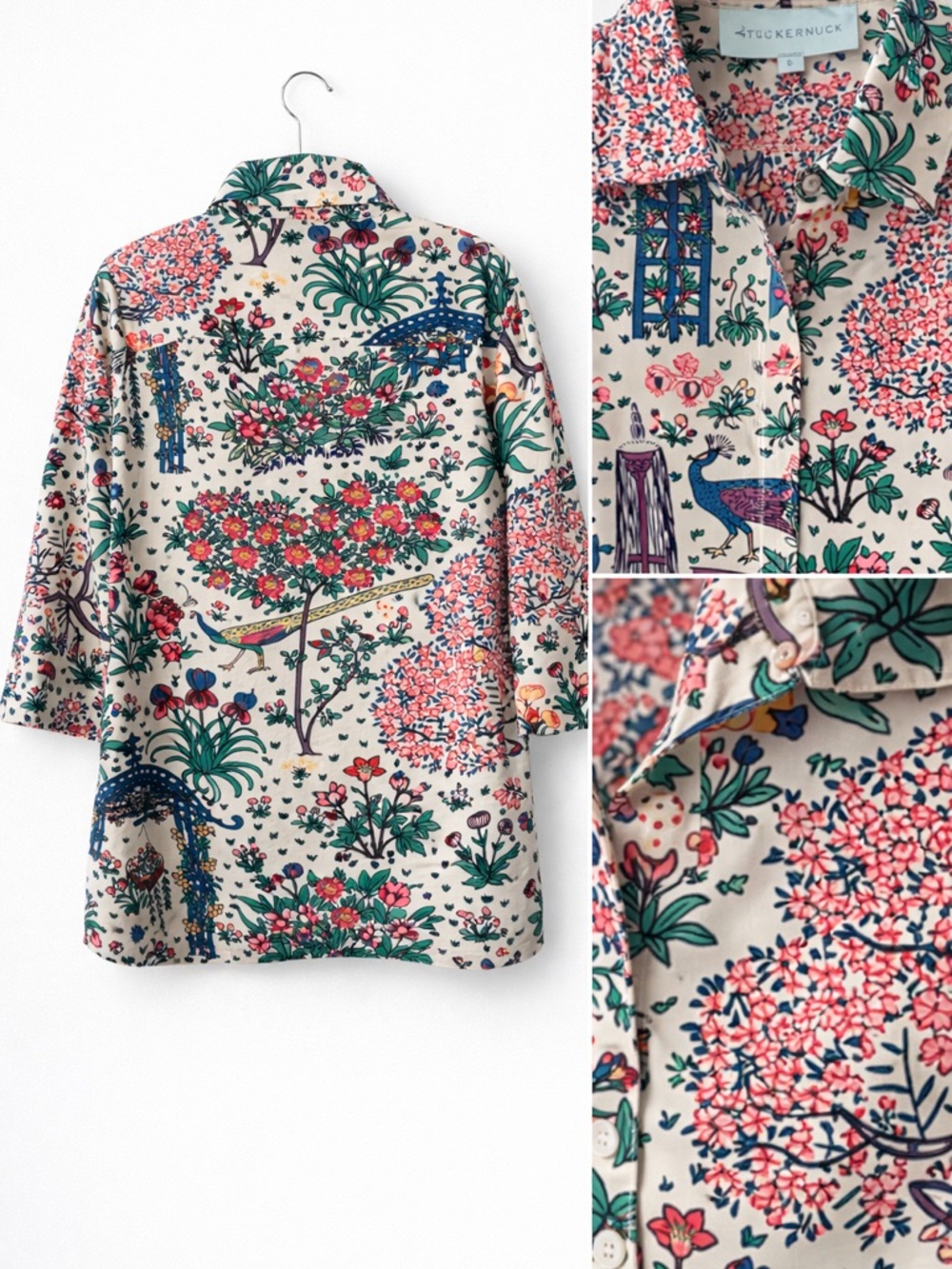 Tuckernuck Garden Print Blouse NWOT - Picture 2 of 4